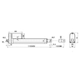 1000MM Elektrischer Linearantrieb Edelstahl für nasse und korrosive Umgebungen (Modell 0041509-6)