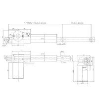 6000N Industrie Elektrischer Linearantrieb 12V 24V DC mit Fernbedienung (Modell 0043080)
