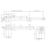6000N Industrie Elektrischer Linearantrieb 12V 24V DC mit Fernbedienung (Modell 0043080)