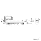 12V 24V 2000N Elektrischer Linearantrieb A Elektrozylinder mit Fernbedienung (Modell 0043083)
