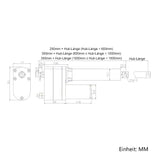 Acht 700MM-1000MM 5000N Schwerlast Elektrischer Linearantriebe Synchronsteuerungskit (Modell 0043108-2)