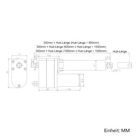 Drei 700MM-1000MM 5000N Industrie Elektrischer Linearantriebe Synchronsteuerungskit