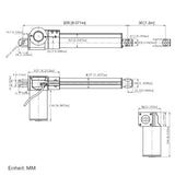 30MM Hub Max Schubkraft 6000N Linearantrieb Industrie mit Hall Effekt Sensor (Modell 0041530-1)