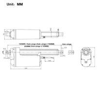 12V 24V 12000N Drei Industrie Elektrischer Linearantriebe Synchronsteuerungskit (Modell 0043063)