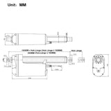 12V 24V 12000N Drei Industrie Elektrischer Linearantriebe Synchronsteuerungskit (Modell 0043063)