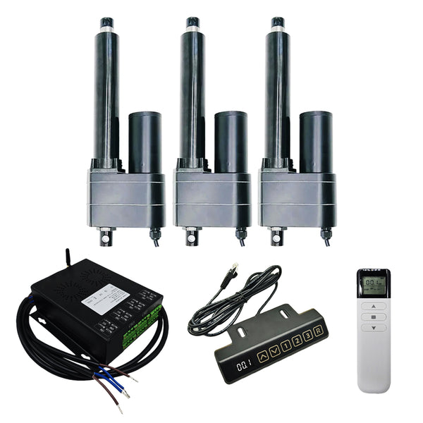 Drei 50MM-600MM Industrie Elektrischer Linearantriebe Synchronsteuerungskit