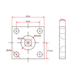 Fester Kopfemontage Quadratische Flachplattenhalterung für Linearantrieb B