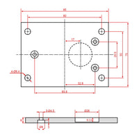 Fester Unterseite Montage Flache Platten Halterung für Elektrischer Linearantrieb A (Modell 0043072)