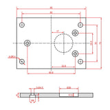 Fester Unterseite Montage Flache Platten Halterung für Elektrischer Linearantrieb A (Modell 0043072)