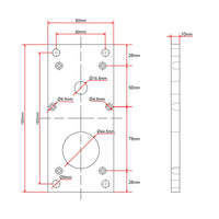 Flache Platten Halterung zur unteren Montage für Linearantrieb F