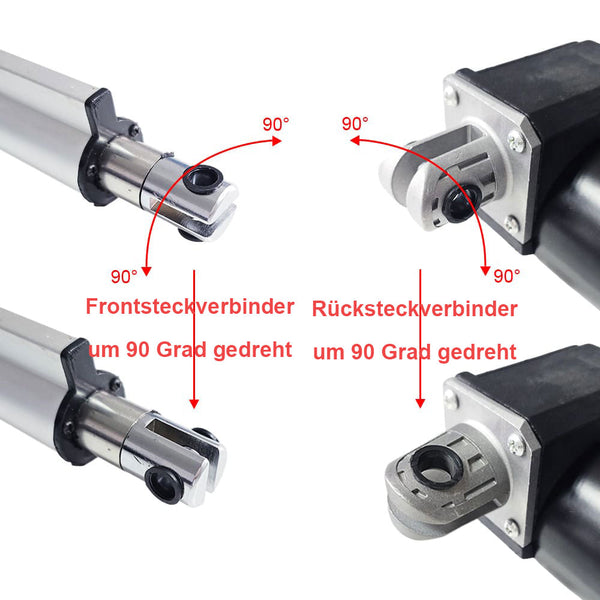 Option 90-Grad-Drehung für Front- und Rücksteckverbinder des Linearantriebs B (Modell 0044113)