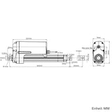Hochleistungs Industrie Linearantrieb für Kellertür – Max. Schubkraft 12000N 250MM Hub