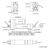 Leiser & wasserdichter Linearantrieb mit einstellbaren elektronischen Magnetschaltern und Fernbedienung (Modell 0043084-3)
