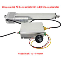 50-500mm linearantrieb schieberegler kit mit externem drehpotentiometer