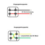 Zwei-Wege Joystick Schalter Kreuzwippschalter mit Selbstrückstellung für Linearantrieb (Modell 0043091)