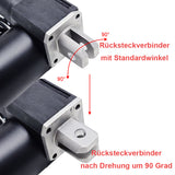 Option 90-Grad-Drehung für Front- und Rücksteckverbinder des Linearantriebs B (Modell 0044113)