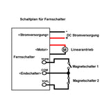 150MM 3500N Linearantrieb Leise mit Einstellbarem Hub – IP67 Wasserdicht mit Reed Magnetschalter (Modell 0041935-4)