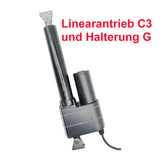 Schwerlast-Linearantrieb mit Einstellbaren Magnetischen Endschaltern - Max. Schubkraft 8000 N, Hub 50 mm (Modell 0041551-3)