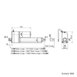 1000MM A2 Linearantrieb Schieberegler Kit mit externem 10K-Potentiometer