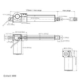 12V 24V 6000N Drei Industrie Elektrischer Linearantriebe Synchronsteuerungskit (Modell 0043061)