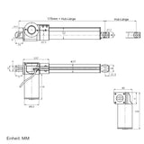 12V 24V 6000N Zwei Industrie Elektrischer Linearantriebe Synchronsteuerungskit (Modell 0043051)